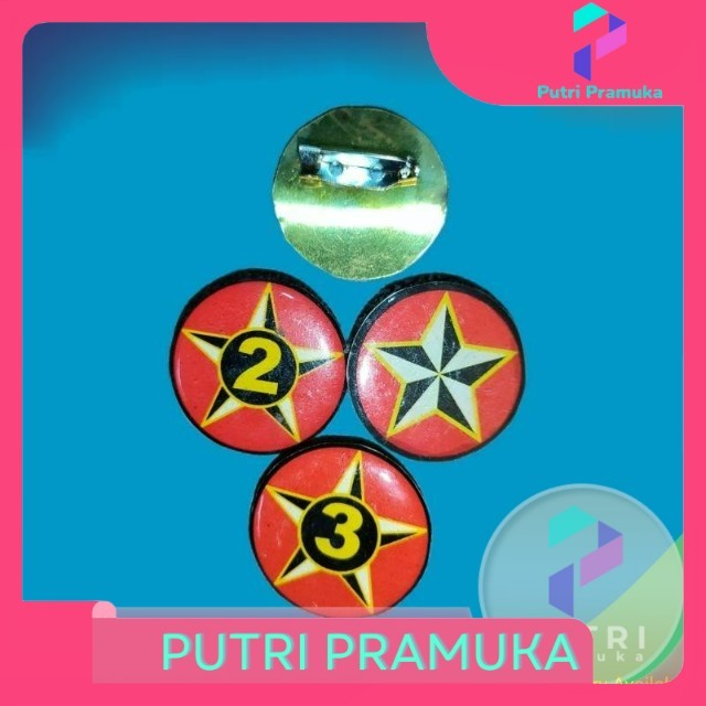 Pin Bintang Tahunan Resin Kuningan Penggalang Pramuka