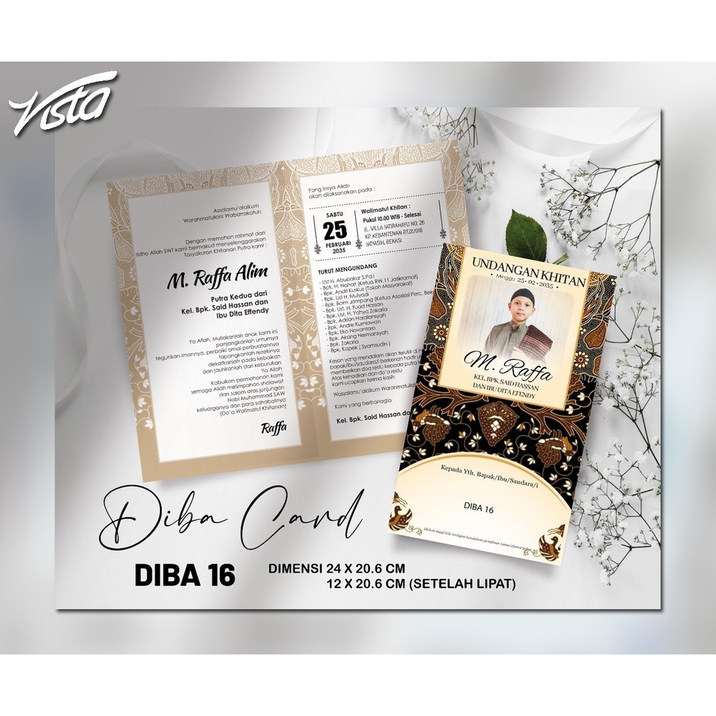 Blangko  diba card 16  Wedding Invitation