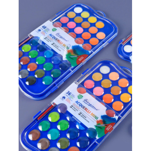 

Set Lengkap Pensil Cat Air & Palet Cat Air Padat 24/36/48 Warna