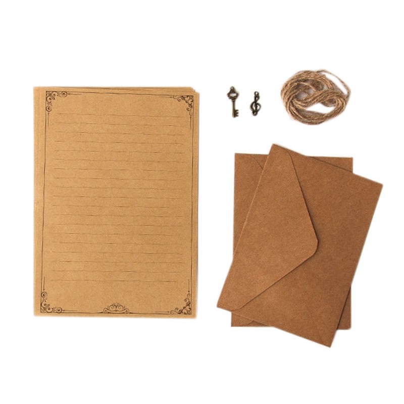 

12 Pcs Vintage Kraft Paper Writing Paper European Style Paper for Letter Writing Letter Paper Stationery