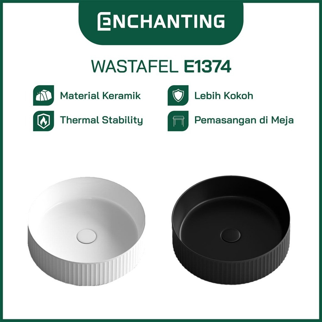 ENCHANTING Wastafel Meja Cuci Tangan Keramik Europe Enchanting E1374
