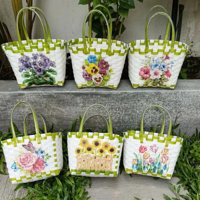 

Promo tas anyaman decoupage super mini, tashamper, tas ultah - funshia terlaris