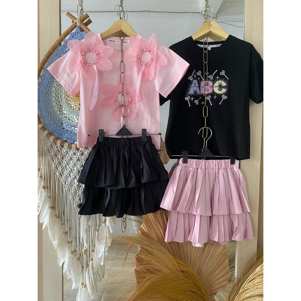 SETELAN ROK CELANA PRISKET ANAK PEREMPUAN 3-7thCO