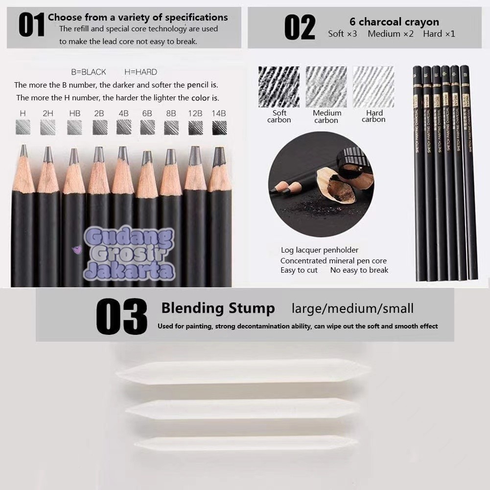 

JAMIN MURAH !!!Nyoni Drawing Pencil Gambar Set 29pcs Metal Tin Box Pensil Gambar Lukis Sketsa Lengkap Paket(BISA LANGSUNG ORDER)