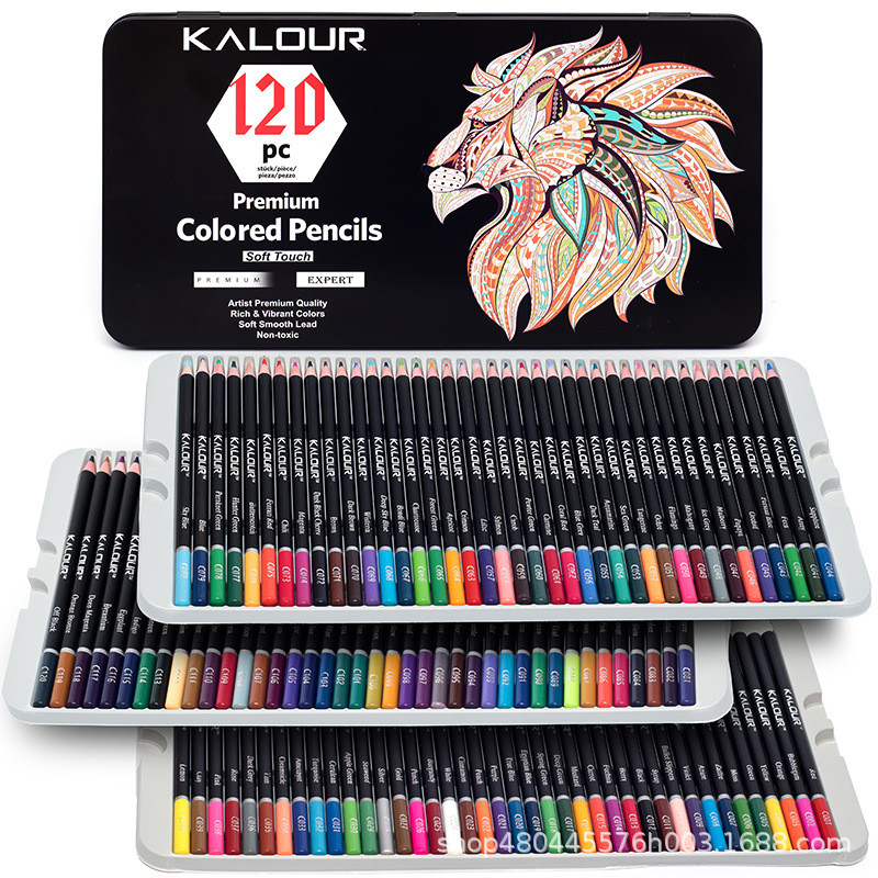 

120 Color Premium Oil Colored Pencil Set Adults Artists Sketching Drawing Colouring Oily Colored Brushes Stationery Art Supplies