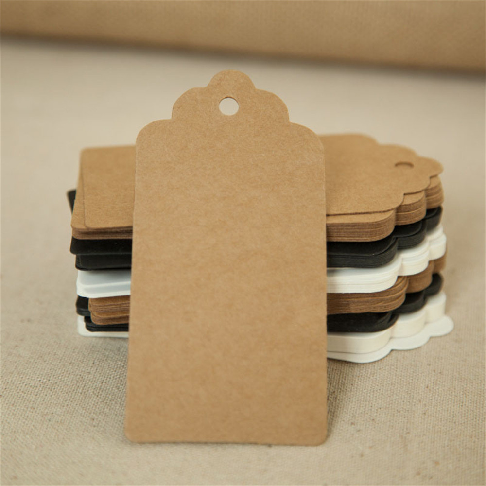 

490pcs 9.5x4.5cm Kraft Paper Blank Hang Tag for Gifts Crafts and Price Tags