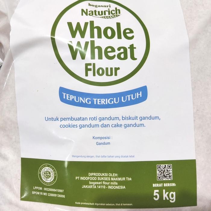 

Dijual tepung gandum utuh 1 kg / naturich whole wheat flour 5kg - 5 kg Terlaris Tbk