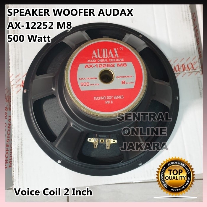 WOW SPEAKER AUDAX AX 12252 M8 FULL RANGE 12in 12 inch 500 WATT 12252 ORIGINAL AUDAX INDONESIA