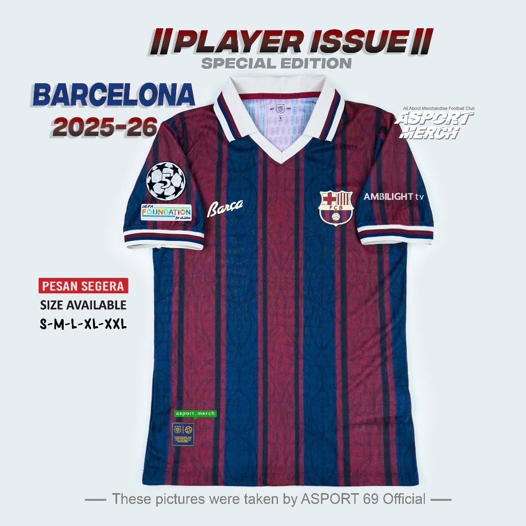 ASPORT PLAYER ISSUE BARCA POLO SPECIAL EDITION 2025 2026 PI BARCA POLO TSHIRT 25 26