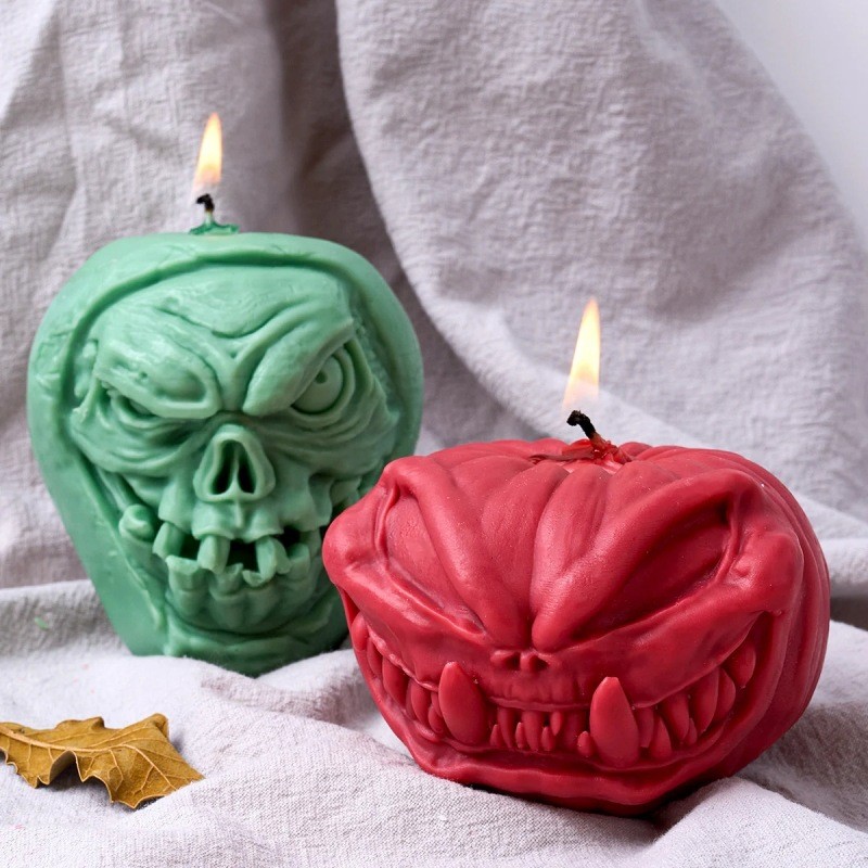 

Large Variant Pumpkin Skull Silicone Molds 3D Skull Pumpkin Candle Soap Plaster Craft Resin Mold Halloween Gift Making Tool
