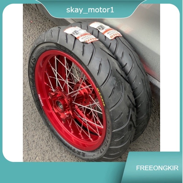 Wheelset SuperMoto CRF150L KLX150 WR155R Scarlet Expedition CNC Plus Ban