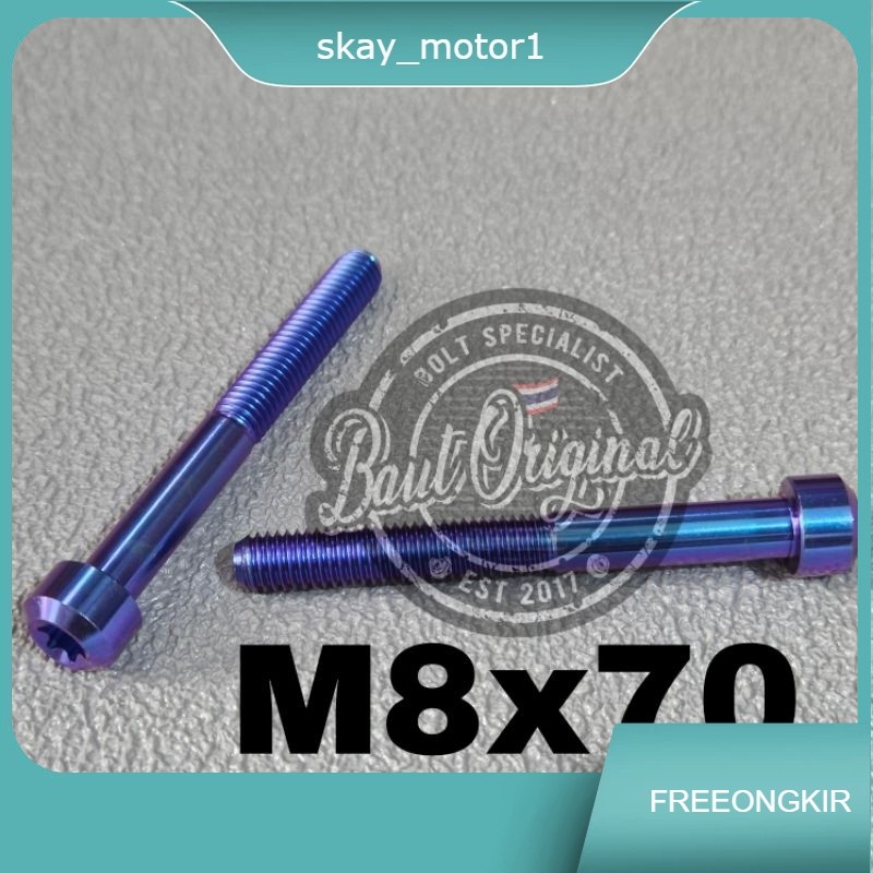 baut probolt titan 8x70 drat 12 panjang 7 cm small head