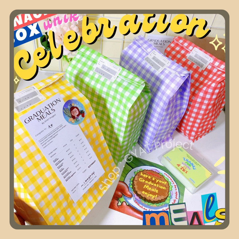 

CELEBRATION MEALS Tema Patrick - Snack Box 6 Warna by GYAT Project Hampers Snack Gift Box Jajan Kado Cowok Cewek Kado Pacar Hadiah Unik Kado Ultah Kado Wisuda Kado Anniversary Hampers Murah Set Alat Makan Kado Sahabat Graduation Gift Birthday Gift Lucu