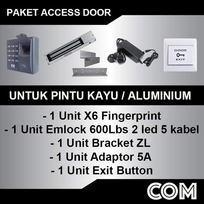 

Termurah Paket X6 Fingerprint / Paket Akses Door X6 Access Control