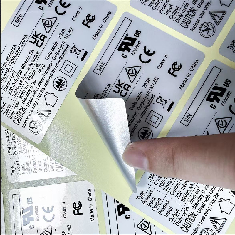 

Silver Paper Customized Stickers Waterproof Oil Resistant Small Business Matte Silver stickers Glossy Silver PVC For Electronic