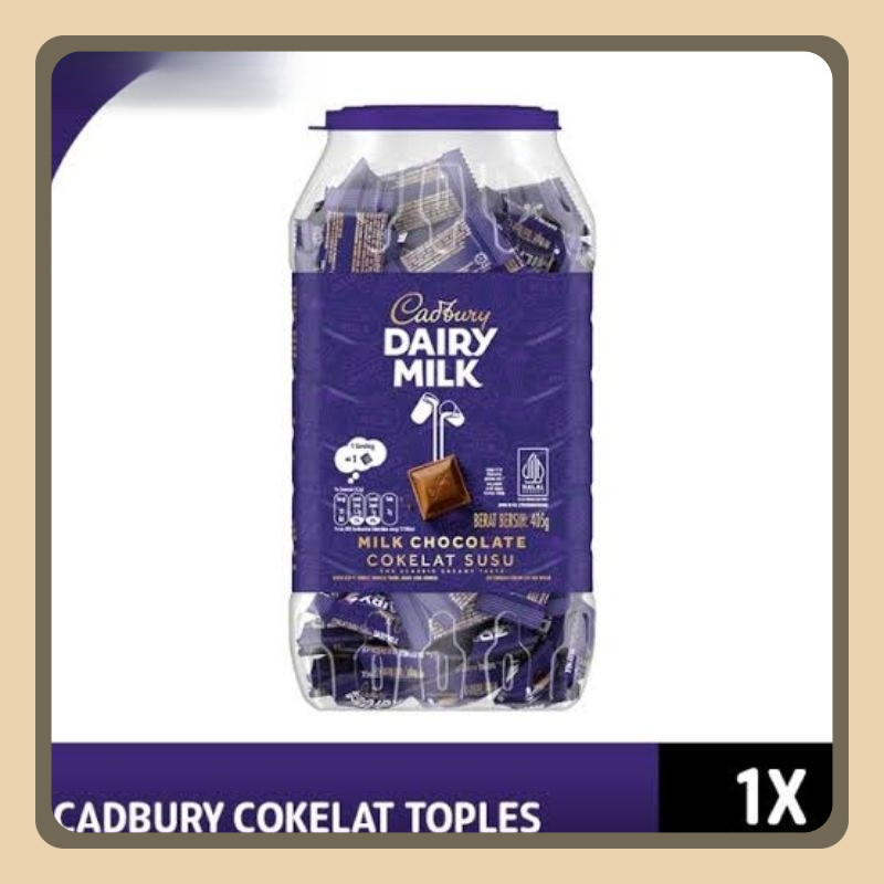 

Ready Coklat/Cokelat Cadbury Dairy Milk Mini Toples/Pouch(18pcs) 5 pack ORI Malaysia