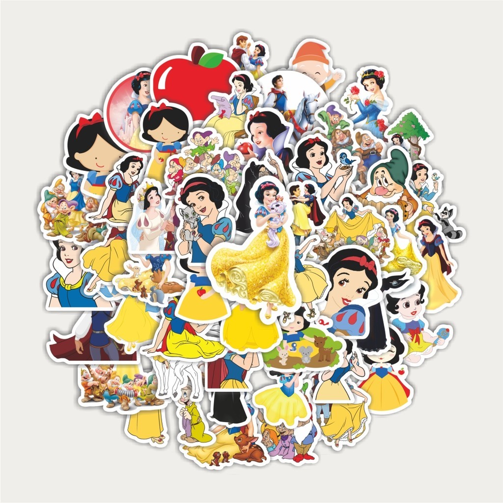 

Sticker Pack Stiker Kartun Disney Princess Snow White | Sticker TUMBLR | Stiker LAPTOP KOPER HELM
