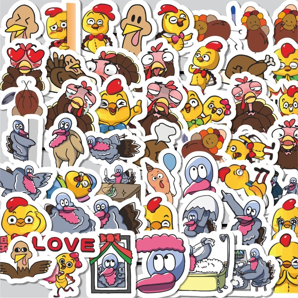 

Stiker Cutting Pack Hewan Kalkun Isi 100Pcs Series Aesthetic Lucu Keren Untuk Koper Bahan Vynil