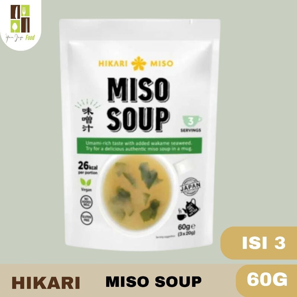 

Hikari Miso Soup / Miso Sup / Miso Instan Wakame asal Jepang 60g isi 3 PCS