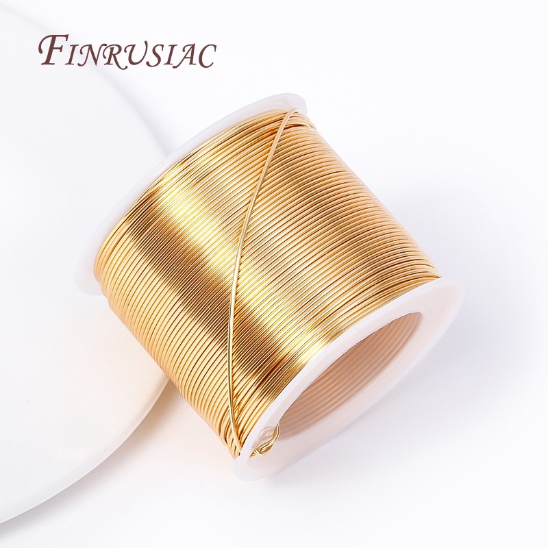 

5 Meters 18K Gold Plated Copper Wire DIY Jewelry Making Brass Metal Wire For Handmade Wire Jewelry Crafts