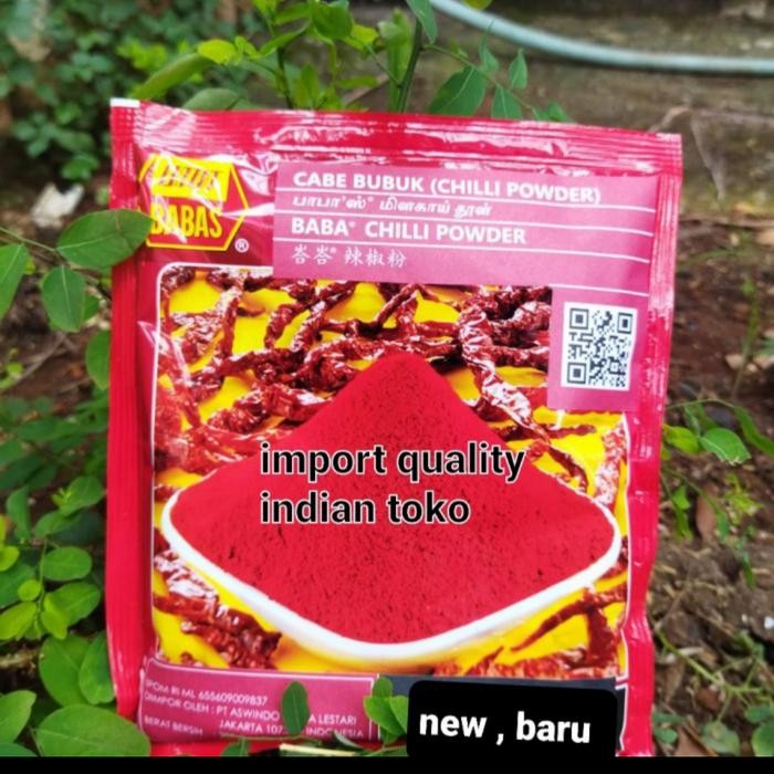 

Terlaris~[Bongkar Gudang] BABAS CHILLI POWDER /babas / BABAS CABE BUBUK IMPORT 125 GRAM