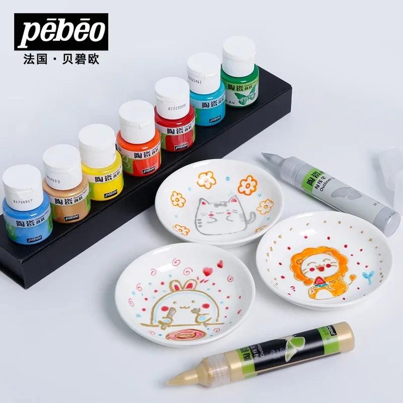 

Pebeo Ceramic Paint 20 ml Bottles Non-Toxic DIY Arts & Crafts Supplies, Heat-Resistant Finish,Waterproof Acrylic Enamel Paint