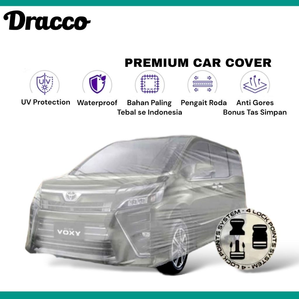 [TERBARU] sarung mobil toyota voxy transparan tebal waterproof dracco premium car cover aksesoris mo