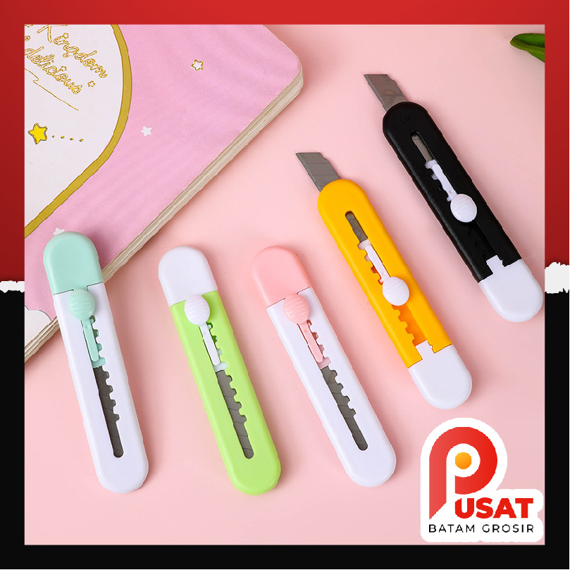 

Pusat Batam Grosir - 1307 Pisau Cutter Silet / Mini Cute Cutter / Pisau Kecil Polos / Pemotong Kertas