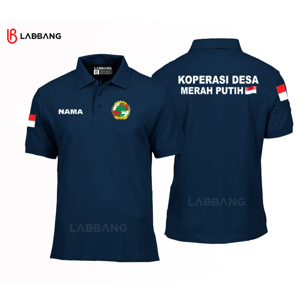 Polo Shirt Hut DB Koperasi Desa Merah Putih Unisex Pria Wanita