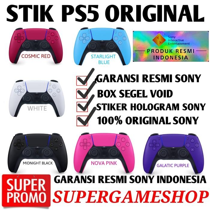 Stik PS5 Dualsense Original Sony Wireless Controllrer PS5 Dualsense Stik PS5 - White