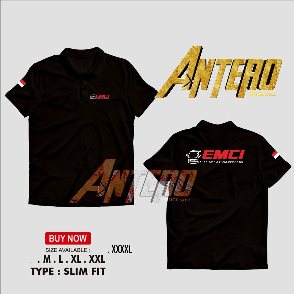 Kaos Kerah Poloshirt  Polo shirt otomotif  EMCI komunitas elf mania Indonesia _Arvishop