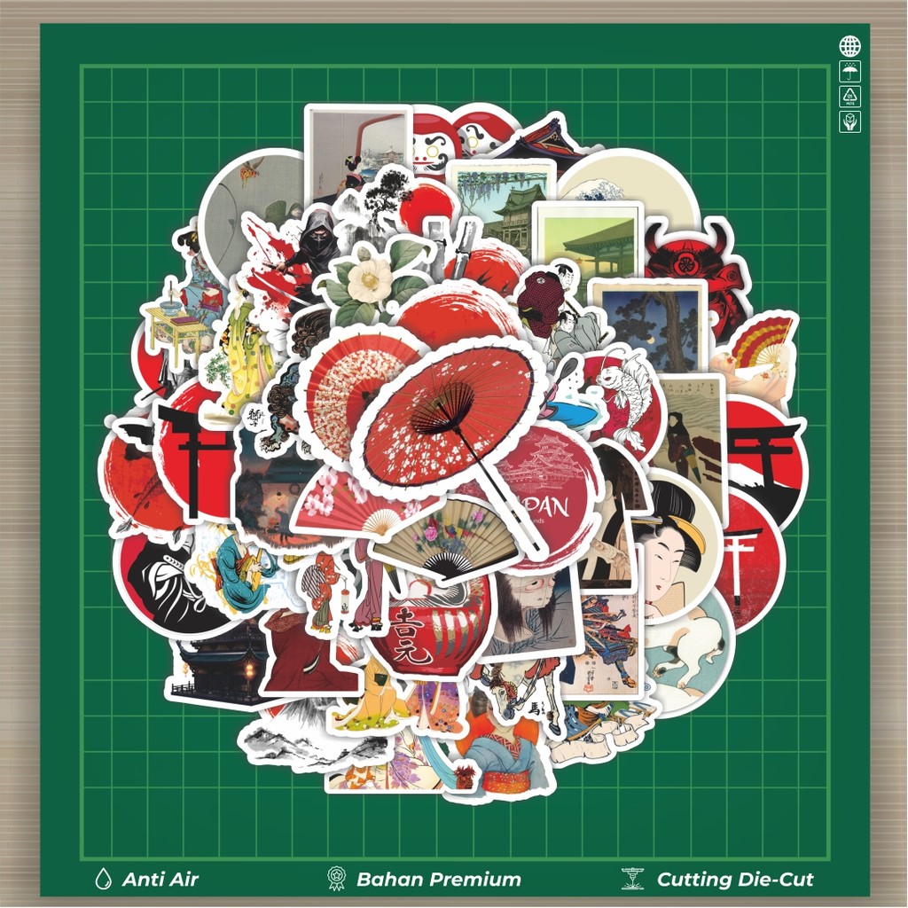 

HOT 50 PCS STIKER Stiker Tema Budaya Jepang Stiker Fashion Cars Decal Dingin Kartu Album Custom Vinyl Anti Air- Sticker Aesthetic Buku Journal Koper Casing HP Tablet Laptop Helm Motor Botol Minum