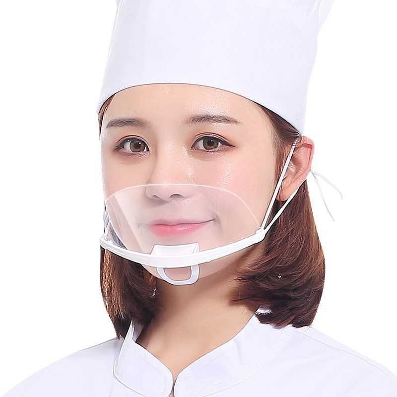 (GTT)  MASKER MIKA PENUTUP MULUT / Masker Transparan Mika Restoran Koki Masak Penutup Mulut MUA Mask