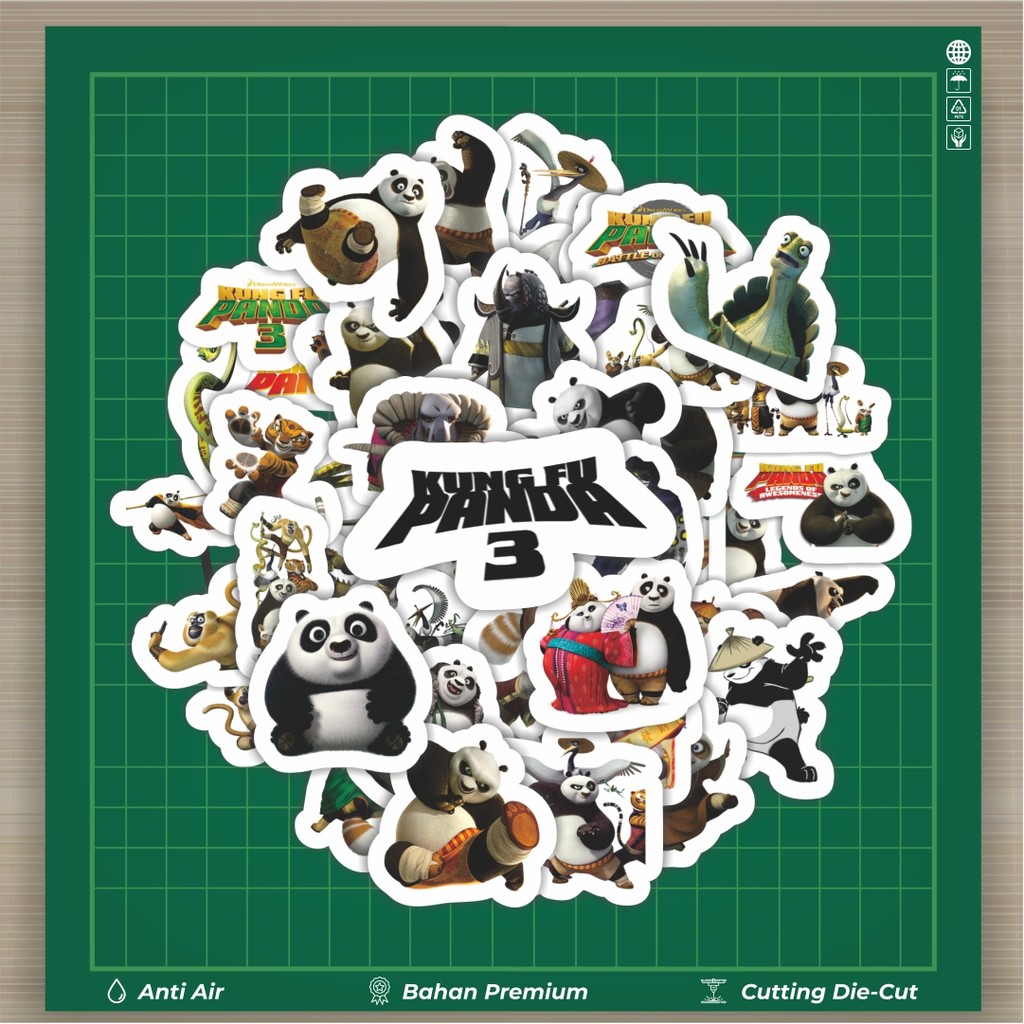 

HOT 50 PCS STIKER Stiker Kartun Kung Fu Panda Stiker Fashion Cars Decal Dingin Kartu Album Custom Vinyl Anti Air- Sticker Aesthetic Buku Journal Koper Casing HP Tablet Laptop Helm Motor Botol Minum