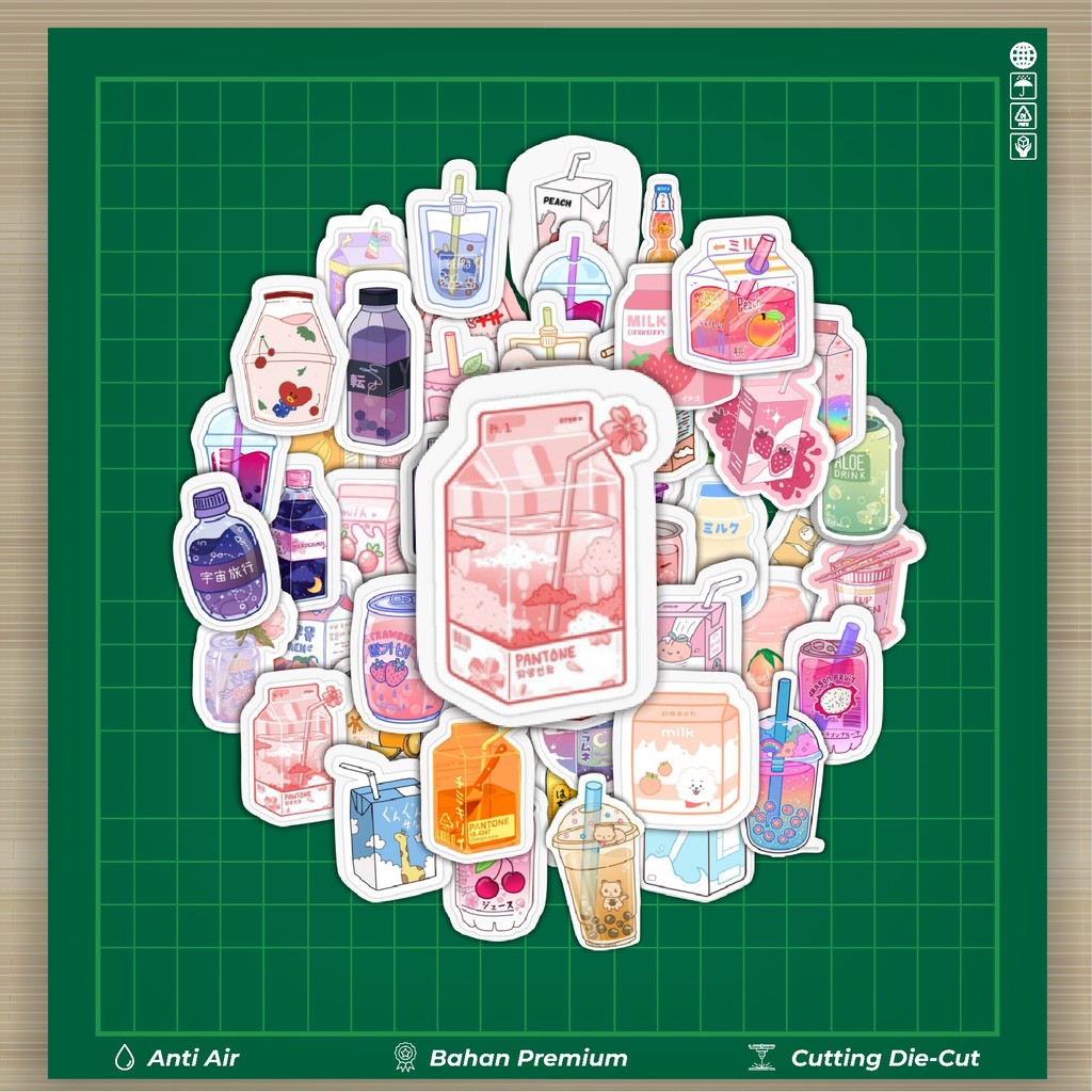 

HOT 50 PCS STIKER Stiker Minuman Segar Stiker Fashion Cars Decal Dingin Kartu Album Custom Vinyl Anti Air- Sticker Aesthetic Buku Journal Koper Casing HP Tablet Laptop Helm Motor Botol Minum