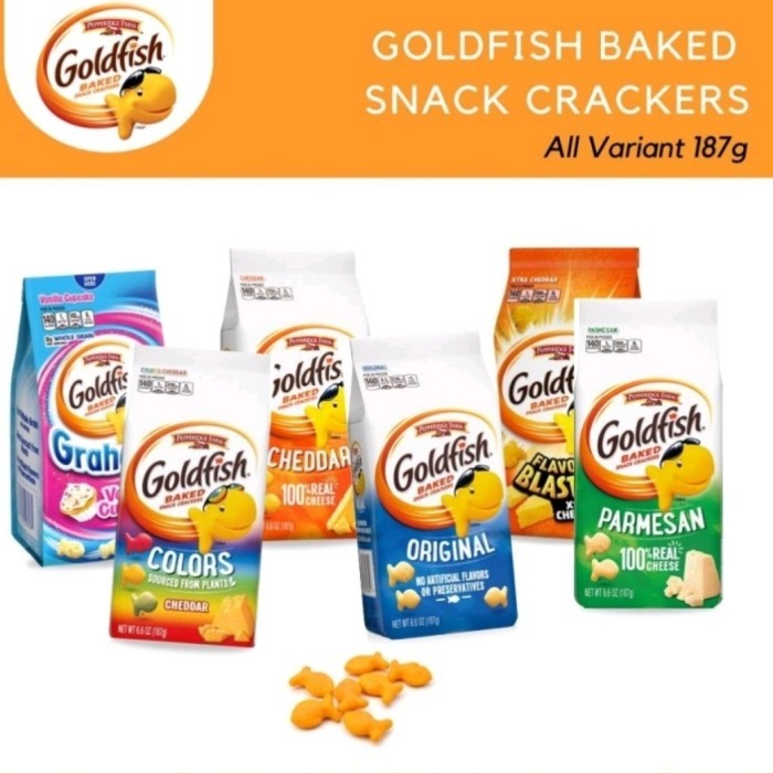 

..... Pepperidge Farm Goldfish Baked Snack Crackers Color Cheddar Snek Keju