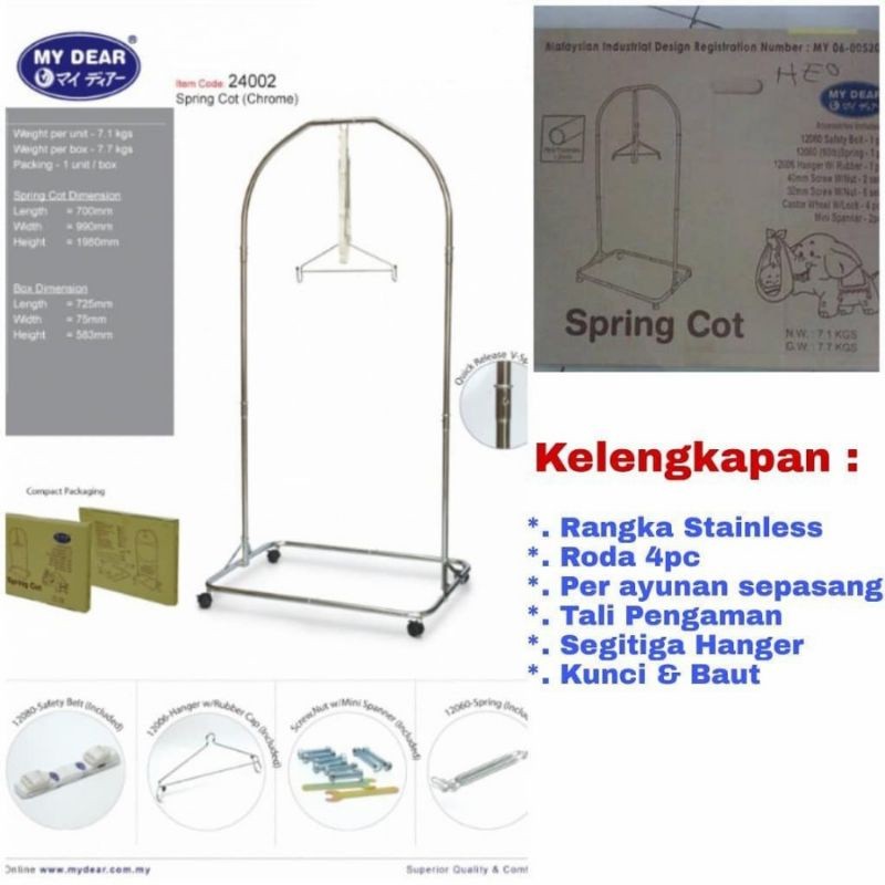 My Dear Tiang Ayunan Bayi Jumbo MD001 - Tiang Besi Kokoh Komplit 24034