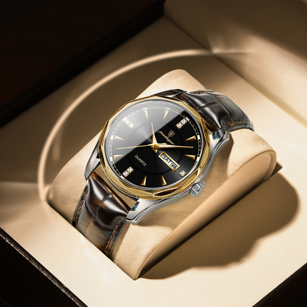 

Jam Tangan Pria Bodaga Baru Trendy Tahan Air Baja Tungsten Kalender Kuarsa