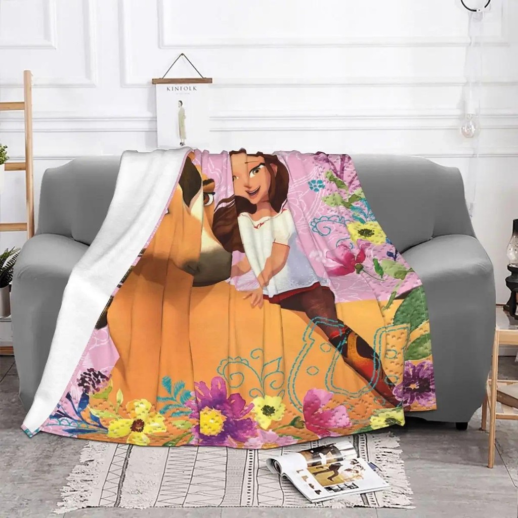 Spirit Riding Free Baby Blankets Sofa Cover Flannel Summer Horses Cartoon Thin Breathable Throw for 