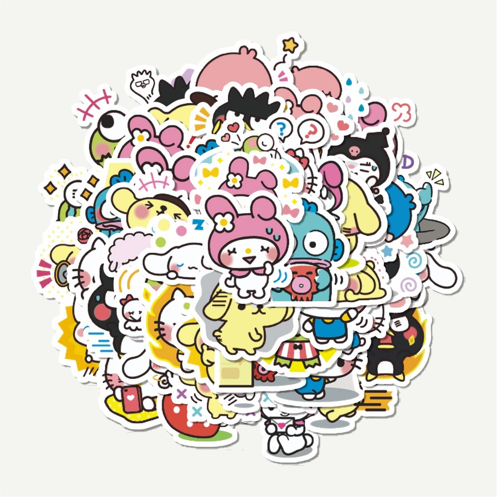 

Sticker Pack Stiker Sanrio Cartoon | Sticker TUMBLR | Stiker LAPTOP KOPER HELM