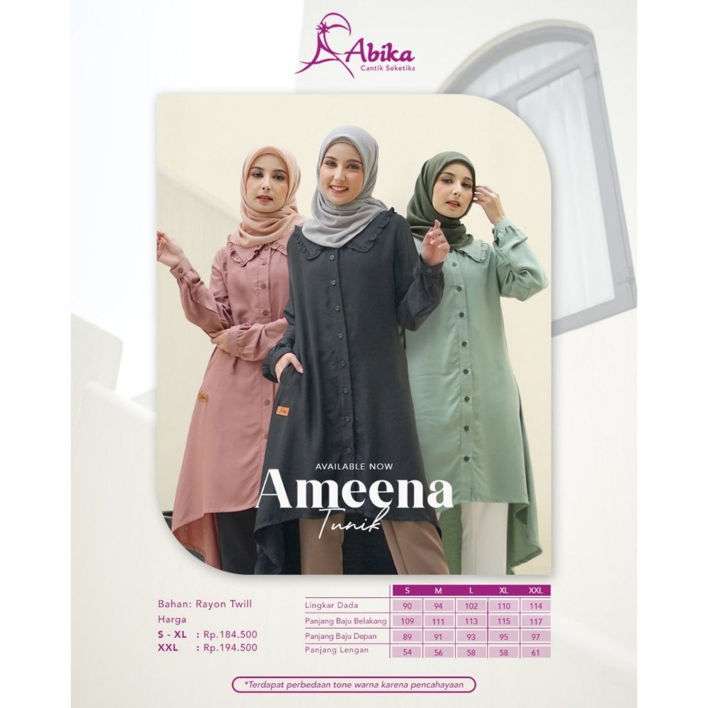 ABIKA HIJAB AMEENA TUNIK