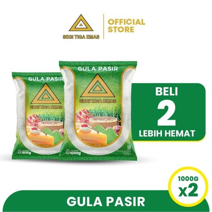

Gula Pasir Segi Tiga Emas 1 kg - Twinpack
