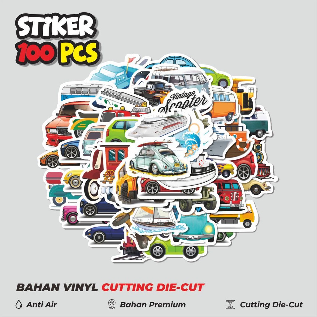 

Terbaru! 50 pcs Stiker Vehicle Series 2 [Kendaraan] Dekorasi Lucu Kreatif untuk Notebook, Skateboard, HP
