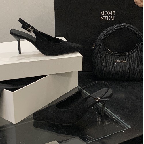 Sepatu Hak Stiletto Berpotongan Rendah Modis Persegi untuk Wanita, Sepatu Hak Tinggi Retro Elegan un