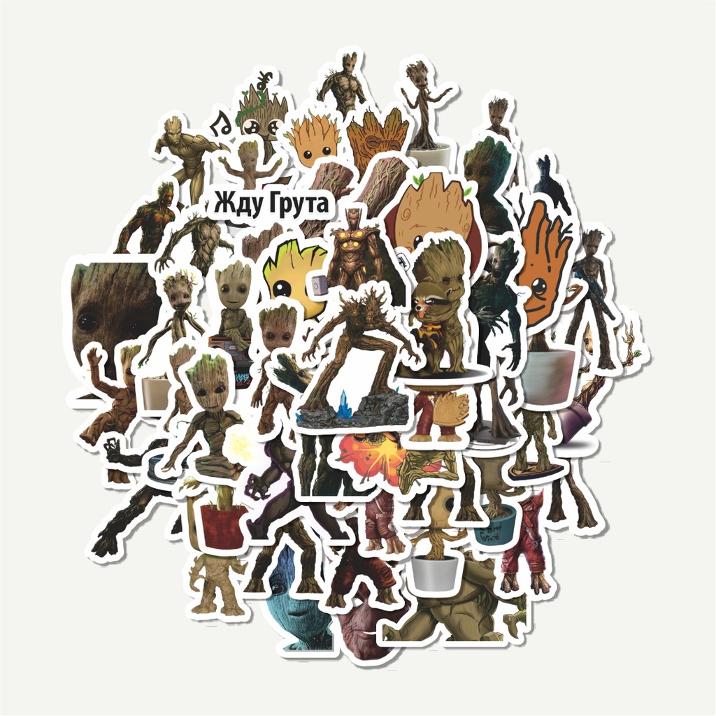 

Sticker Pack Stiker Groot Series A Marvel Superhero | Sticker TUMBLR | Stiker LAPTOP KOPER HELM