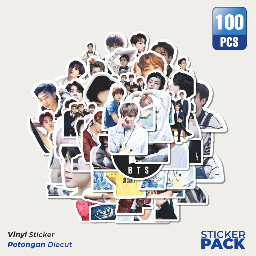 

Stiker Vinyl Stiker BTS Album Waterproof Aesthetic- Untuk Laptop, Motor, dan Helm - Paper Stationery Pack