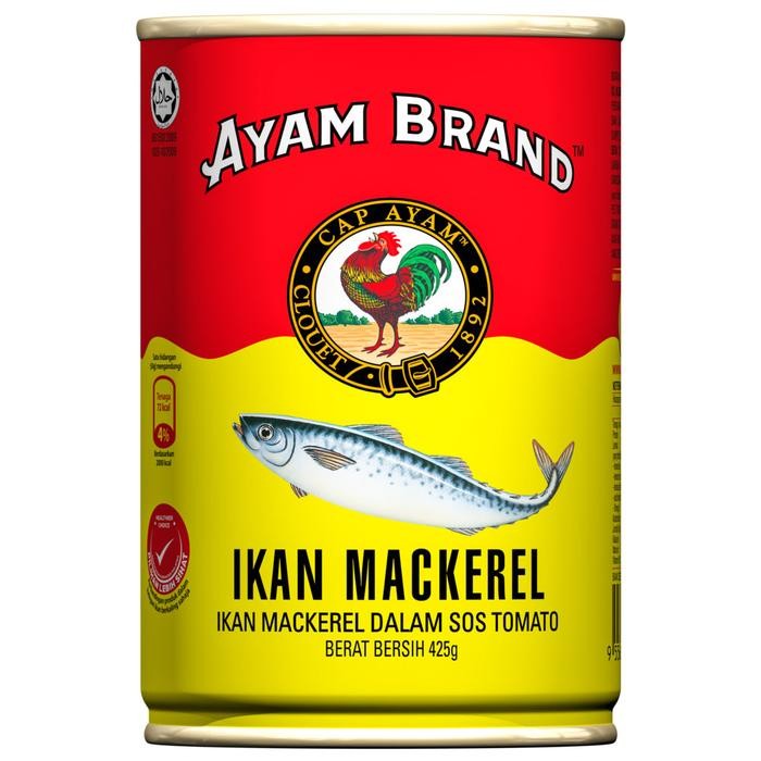 

[TERLARIS] Ayam Brand - Ikan Mackerel Kaleng Bulat Saus Tomat 425gr - 425gr[TERLARIS ]