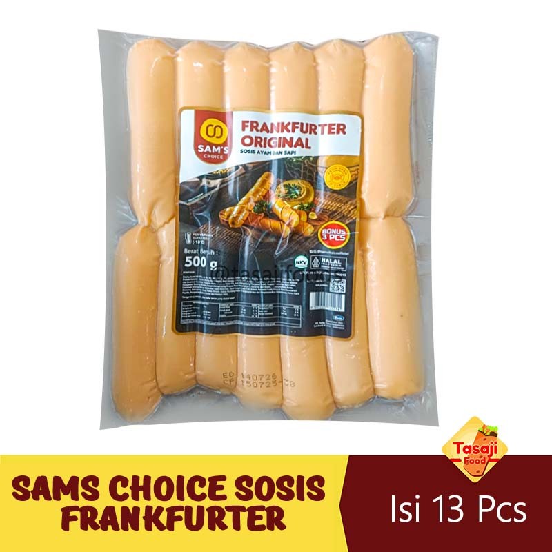 

Sams Choice Sosis Frankfurter Original Isi 13 Pcs 500 Gram Tazaj