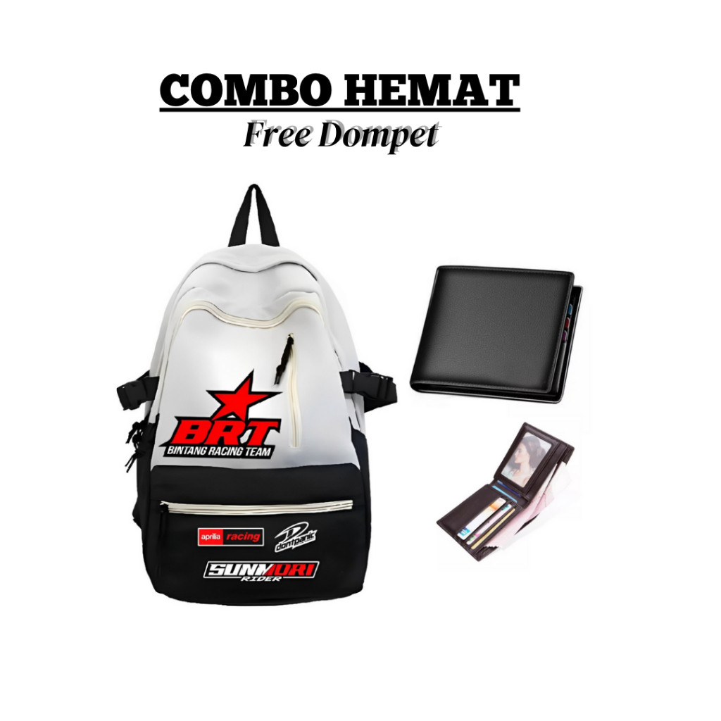 RIMA_SHOP.IDTas Ransel Sekolah Anak Laki Laki Dan Perempuan TK SD SMP SMA Terbaru Motif Racing BRT R