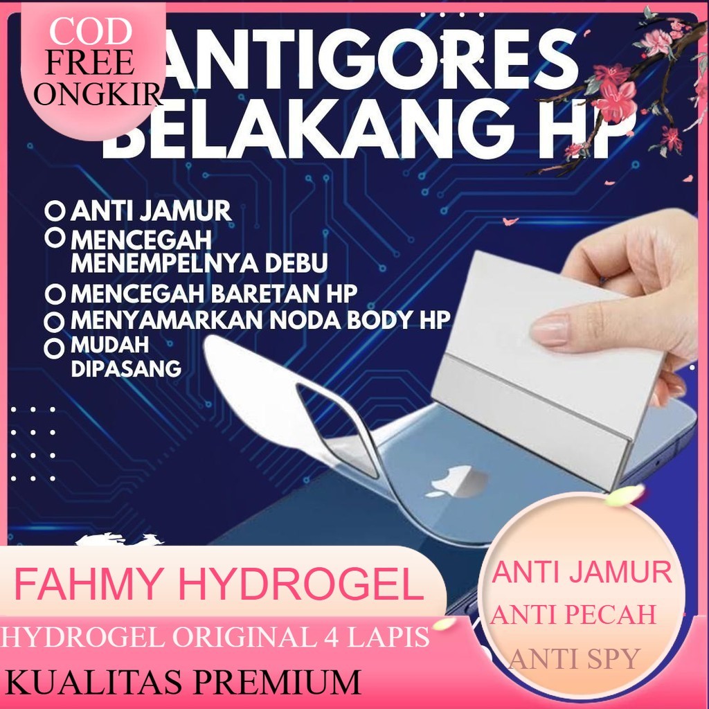For Samsung Anti gores Belakang Handphone Anti jamur Belakang Handphone Hydrogel Untuk Semua Tipe Ha